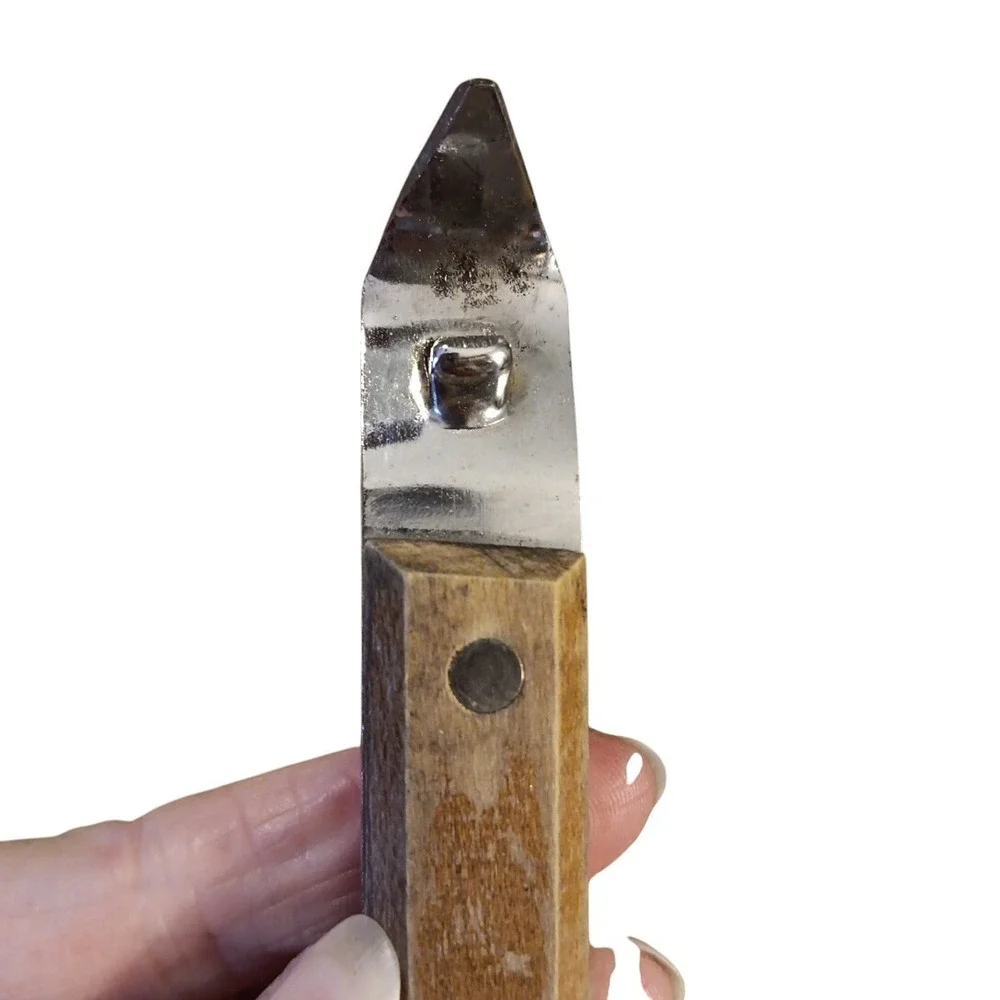 Wood Handle Bottle Can Opener Camp Soda Pop Beer Vintage Collectable Taiwan